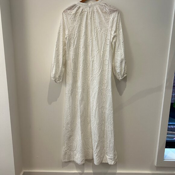 Kobi Halperin Eve Eyelet White Cotton Maxi Dress. Size XS - Picture 5 of 10